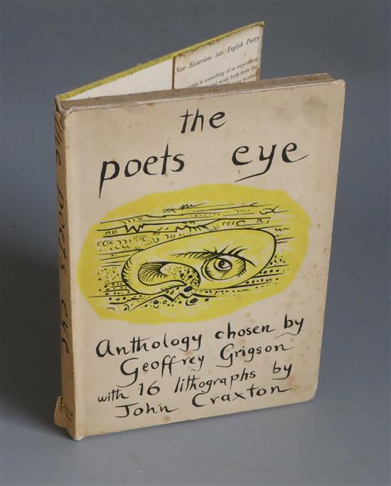 Grigson, Geoffrey - The Poets Eye, 1st edition, 8vo, pictorial cloth with d.j., illustrated with 16 lithographs